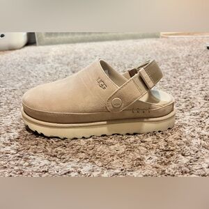 UGG Beige Suede Slingback Shoes